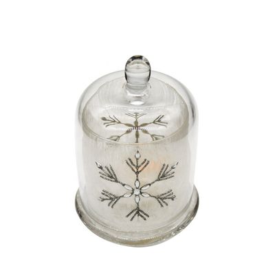 kualitas Frost Glass Candle Holders , Glass Cylinder Candle Holders For Holiday Decoration pabrik