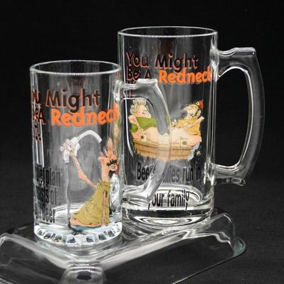 kualitas Color Print Decorated Mug Craft Beer Glasses pabrik