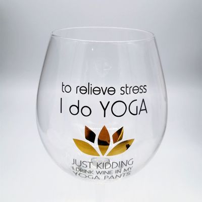 kualitas Mouthblown Large Size 750ml Stemed Crystal Wine Glasses , Crystal Red Wine Glasses pabrik