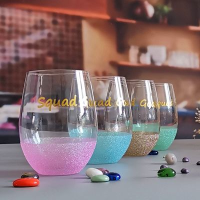 kualitas LFGB 450ml Wine Glass , Crystal Wine Glass For Anuversery Party pabrik