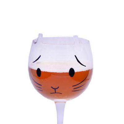 kualitas Cat Shaped 400ml Crystal Balloon 14 Oz Wine Glasses pabrik