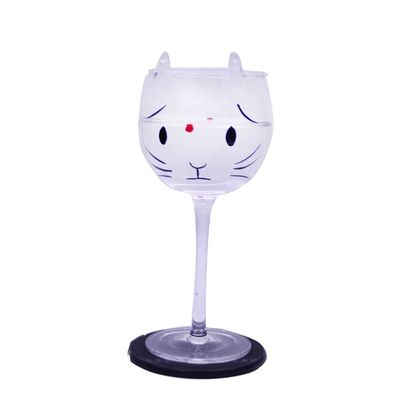kualitas Cat Shaped 400ml Crystal Balloon 14 Oz Wine Glasses pabrik