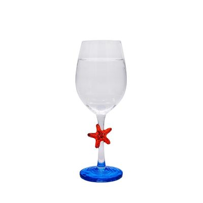 kualitas Creative Sea Animal Stem Crystal Wine Glass For Summer Holiday pabrik
