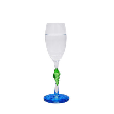 kualitas Creative Sea Animal Stem Crystal Wine Glass For Summer Holiday pabrik