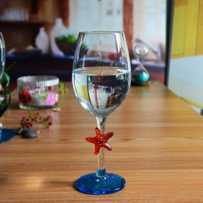 kualitas Creative Sea Animal Stem Crystal Wine Glass For Summer Holiday pabrik