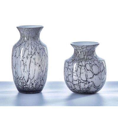 kualitas Oriental Color Marble Decorative Glass Vase , Tall Centerpiece Vases For Hotle pabrik