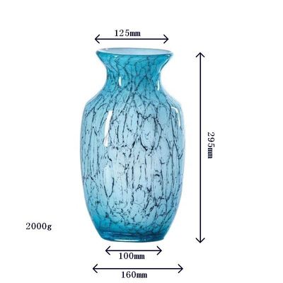 kualitas Oriental Color Marble Decorative Glass Vase , Tall Centerpiece Vases For Hotle pabrik