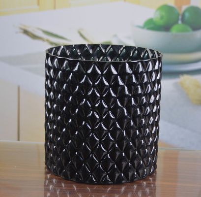 kualitas Emobossed Decorative Glass Vase pabrik