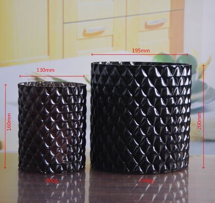 kualitas Emobossed Decorative Glass Vase pabrik