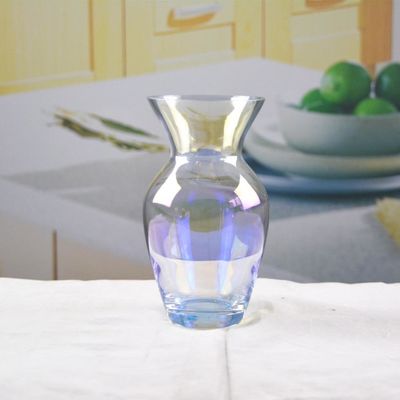 kualitas Customize Irridescent Decorative Glass Vase For Home pabrik