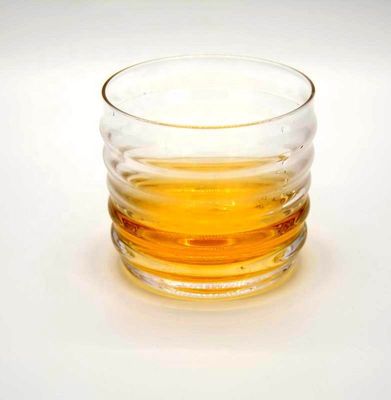 kualitas Anti Skidding Handmade Whiskey Glass With Wave Pattern pabrik