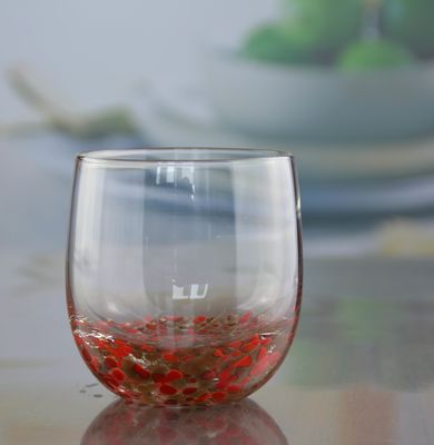 kualitas Gold Stone Bottom Glass SGS 300ml Handmade Whiskey Glass pabrik