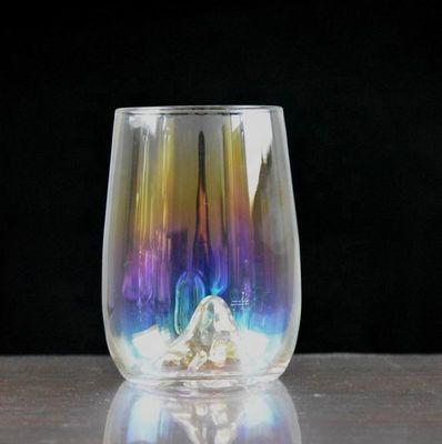 kualitas 14 Oz Whiskey Glasses With Creative Ice Montain Bottom pabrik