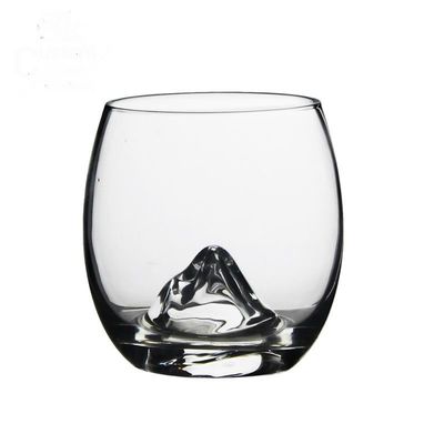 kualitas Lead Free Crystal Ice Hill Bottom Handmade Whiskey Glass pabrik