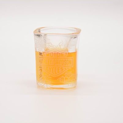 kualitas Brands Logo Square Shot Glasses , Wedding Shot Glasses For Sprit Drinking pabrik