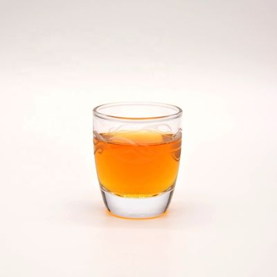 kualitas Platinum 50ml Unique Shot Glasses With Branded Decal Logo pabrik