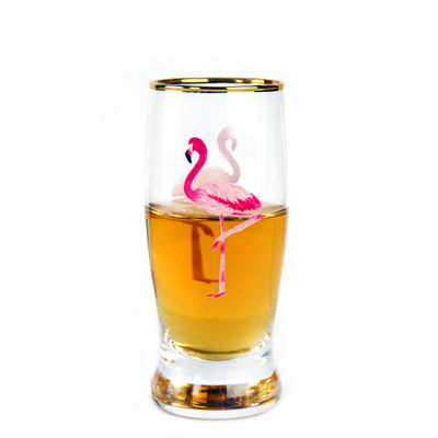 kualitas Color Decal Printed Unique Shot Glasses pabrik