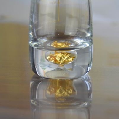 kualitas Gold Foil Bottom Shot Glass Set pabrik