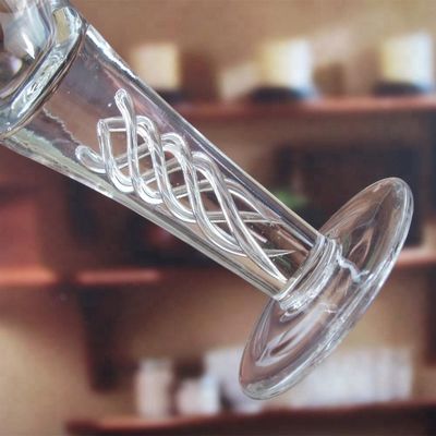 kualitas Handmade Decorative Twisted DNA Stem Custom Shot Glasses pabrik