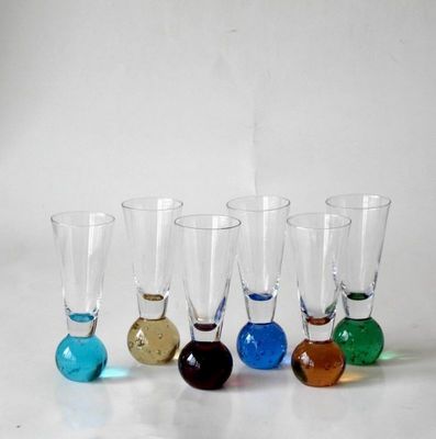 kualitas 2oz Six Color CIQ Unique Shot Glasses For Liqour Promotion pabrik