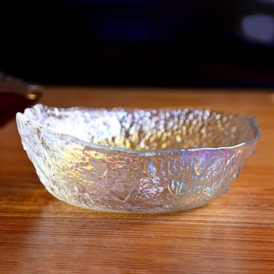 kualitas Irregular shaped Colored Creative Glass Charger Plates pabrik