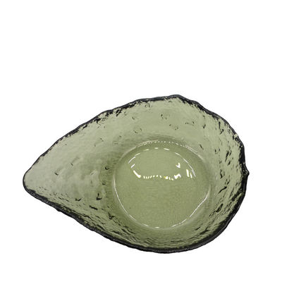 kualitas Exquisite Creative Water Drop Shape Glass Charger Plates pabrik