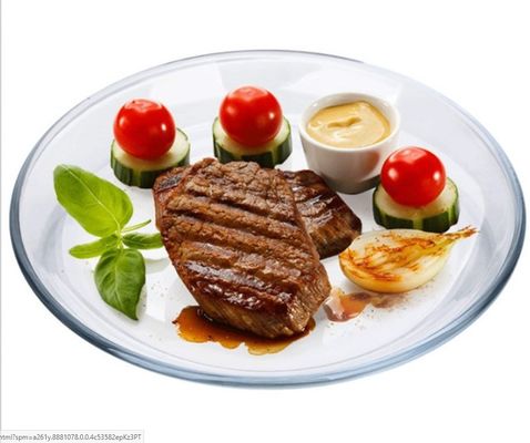 kualitas Heat Resistant Borosilicate Round Charger Plates For Micwave pabrik