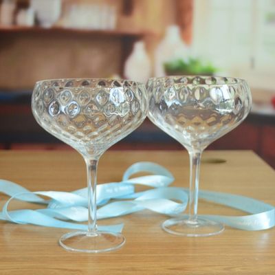 kualitas Optical Pineapple Shape Giant Crystal Cocktail Glasses pabrik
