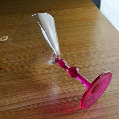 kualitas Pink Color  Flamingo Shaped Stem Cocktail Crystal Glasses pabrik