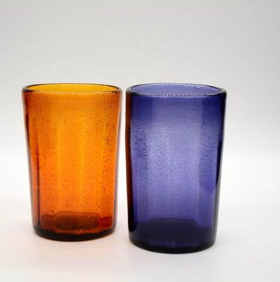 kualitas Round Thicker Wall Mexican Bubble Crystal Cocktail Glasses pabrik