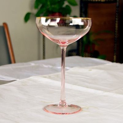 kualitas Pink Crystal Cocktail Glasses pabrik