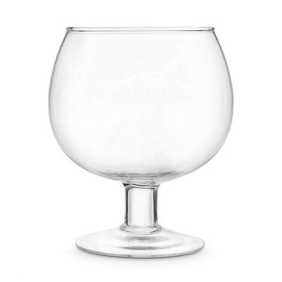kualitas Handblown Giant Crystal Cocktail Glasses With Logo Decal pabrik