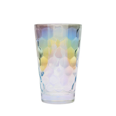kualitas Iridescent Honeycomb Tumbler Drinking Glasses For Bar pabrik