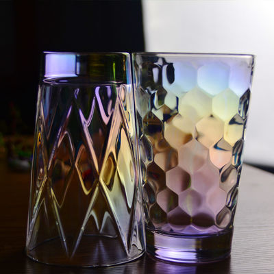 kualitas Iridescent Honeycomb Tumbler Drinking Glasses For Bar pabrik