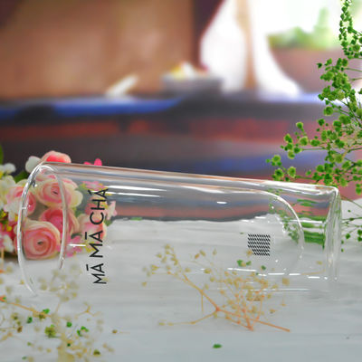 kualitas Double Wall Heat Resistant Round Tall Tumbler Glass pabrik