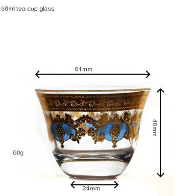 kualitas High End Luxury Gold Decal Decorated Tumbler Drinking Glasses pabrik
