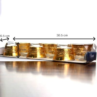 kualitas High End Luxury Gold Decal Decorated Tumbler Drinking Glasses pabrik