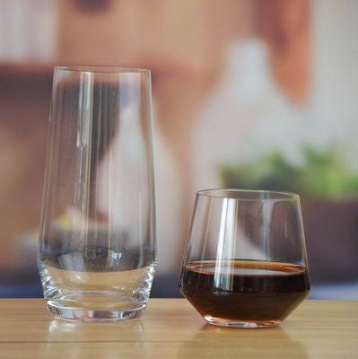 kualitas Stemless 20 Ounce Glass Tumbler For Ice Tea pabrik