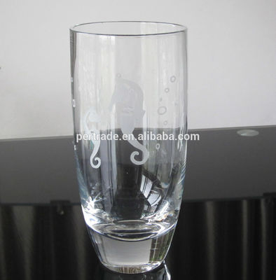 kualitas Heavy Duty Tumbler Drinking Glasses With Decorated Pattern pabrik