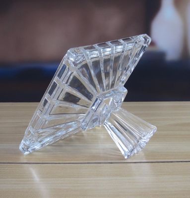 kualitas Square Optic Stripes Glass Storage Jars For Candy pabrik