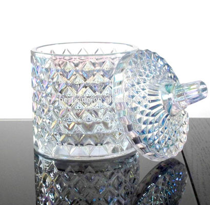 kualitas Glass Storage Jars With Lid For Wax pabrik