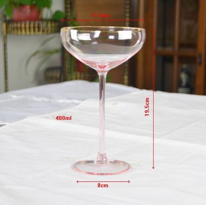 kualitas Pink Crystal Cocktail Glasses pabrik