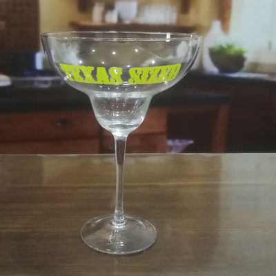 kualitas LFGB 850ml Margarita Giant Crystal Cocktail Glasses pabrik