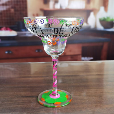 kualitas Halloween Margarita Glass 12Oz Crystal Cocktail Glasses pabrik