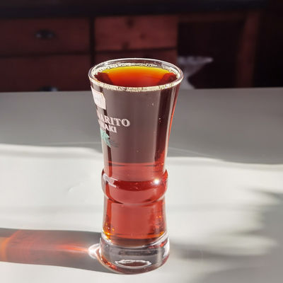 kualitas Highball Drinking Cocktail Crystal Glasses Handblown With Color Logo pabrik